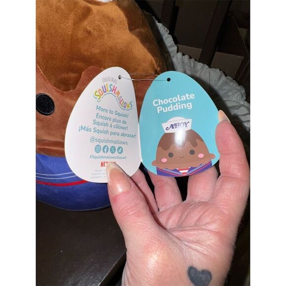 Squishmallows 14” Stranger Things Ahoy Plush collectible Chocolate Pudding nwt - Picture 4 of 4